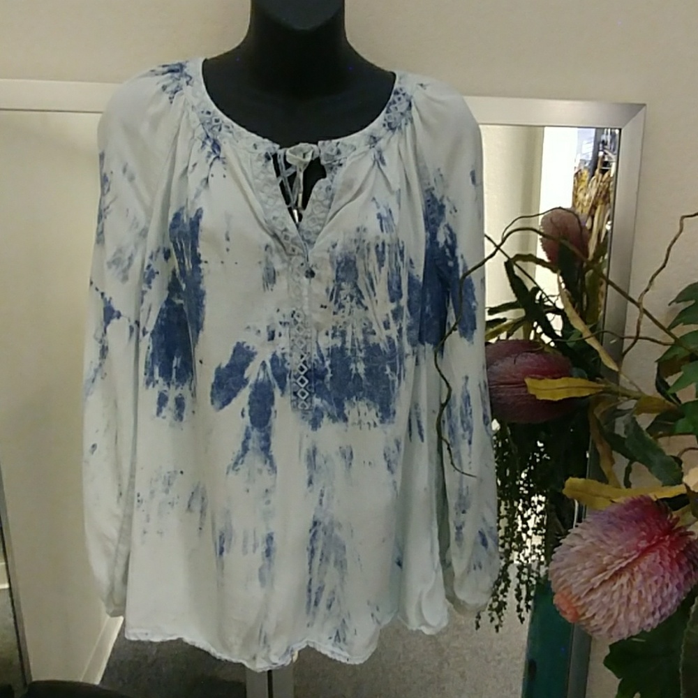 Vintage America Boho Tie Dye Top
